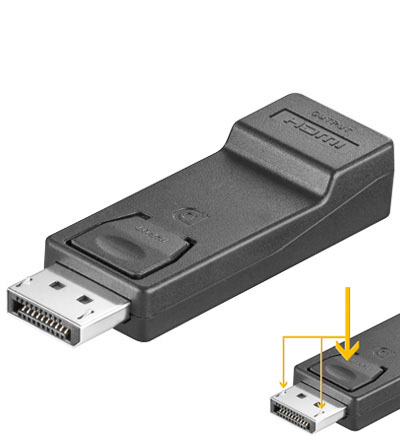 Adapter Goobay DisplayPort DP-m/HDMI-A-f passiv