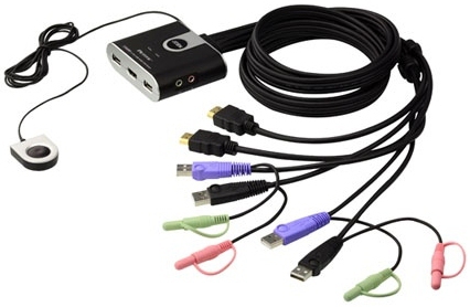 KVM-Umschalter ATEN CS692 2fach USB HDMI Audio