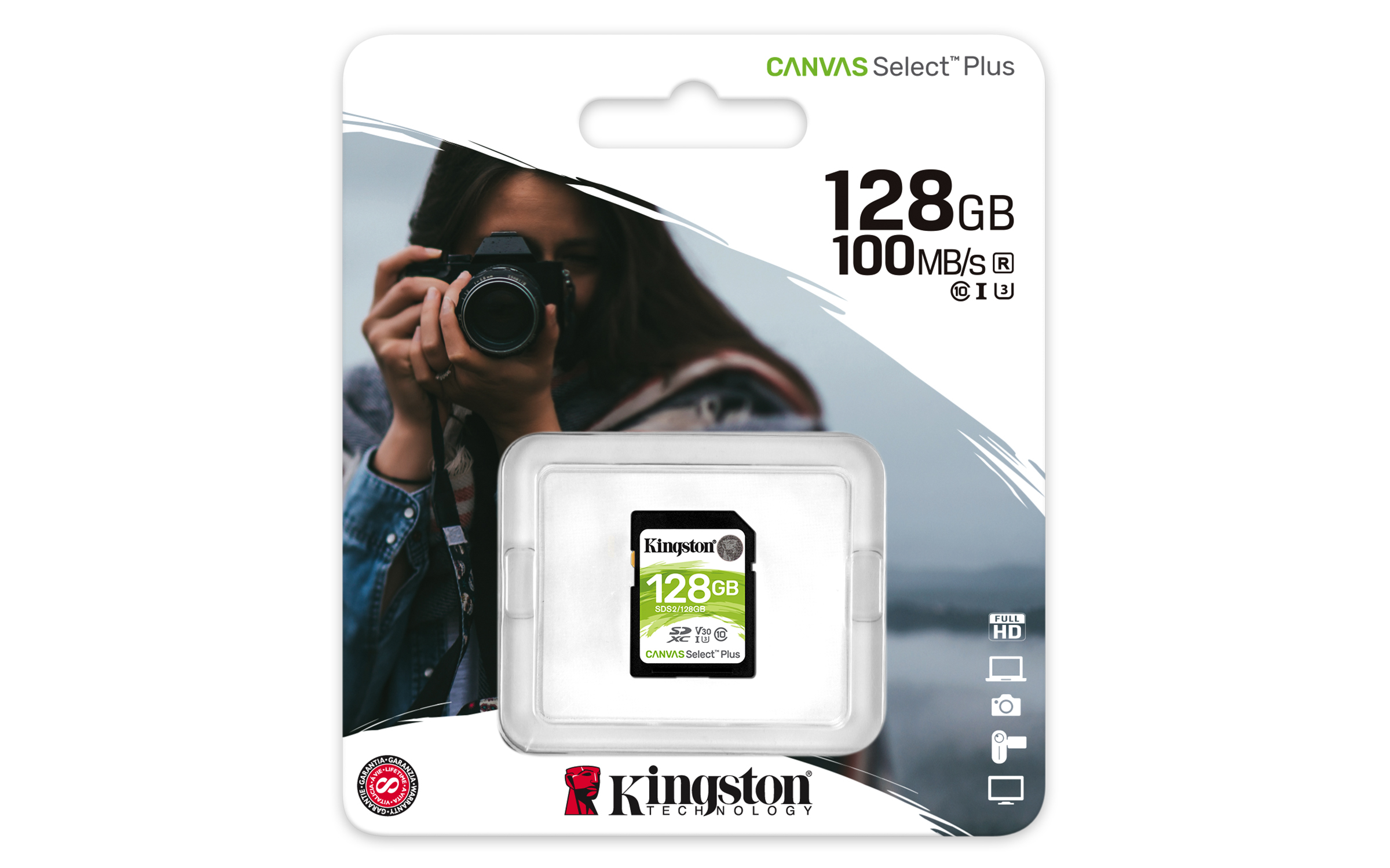 SDXC-Card Kingston Canvas Select Plus 128GB Class10