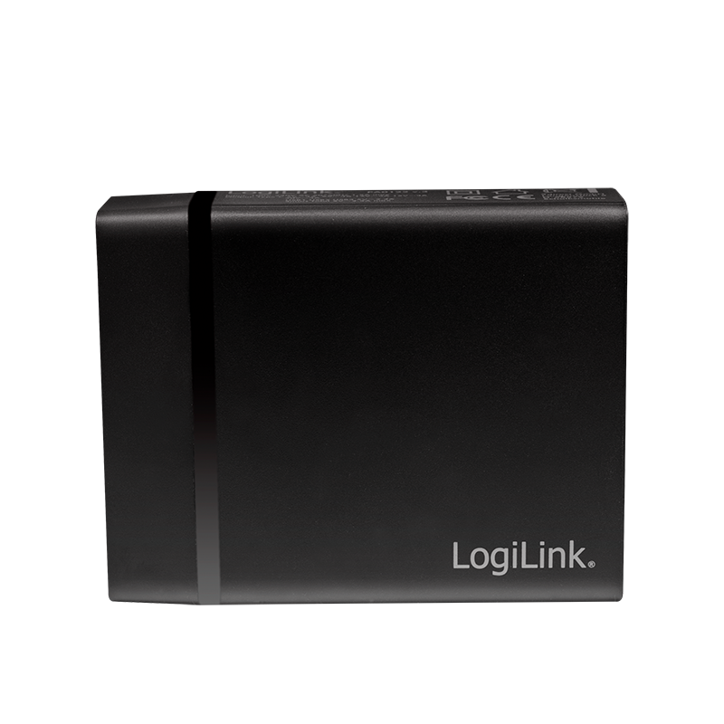USB-Netzteil LogiLink 1xUSB-C 3xUSB-A 72W PD schwarz