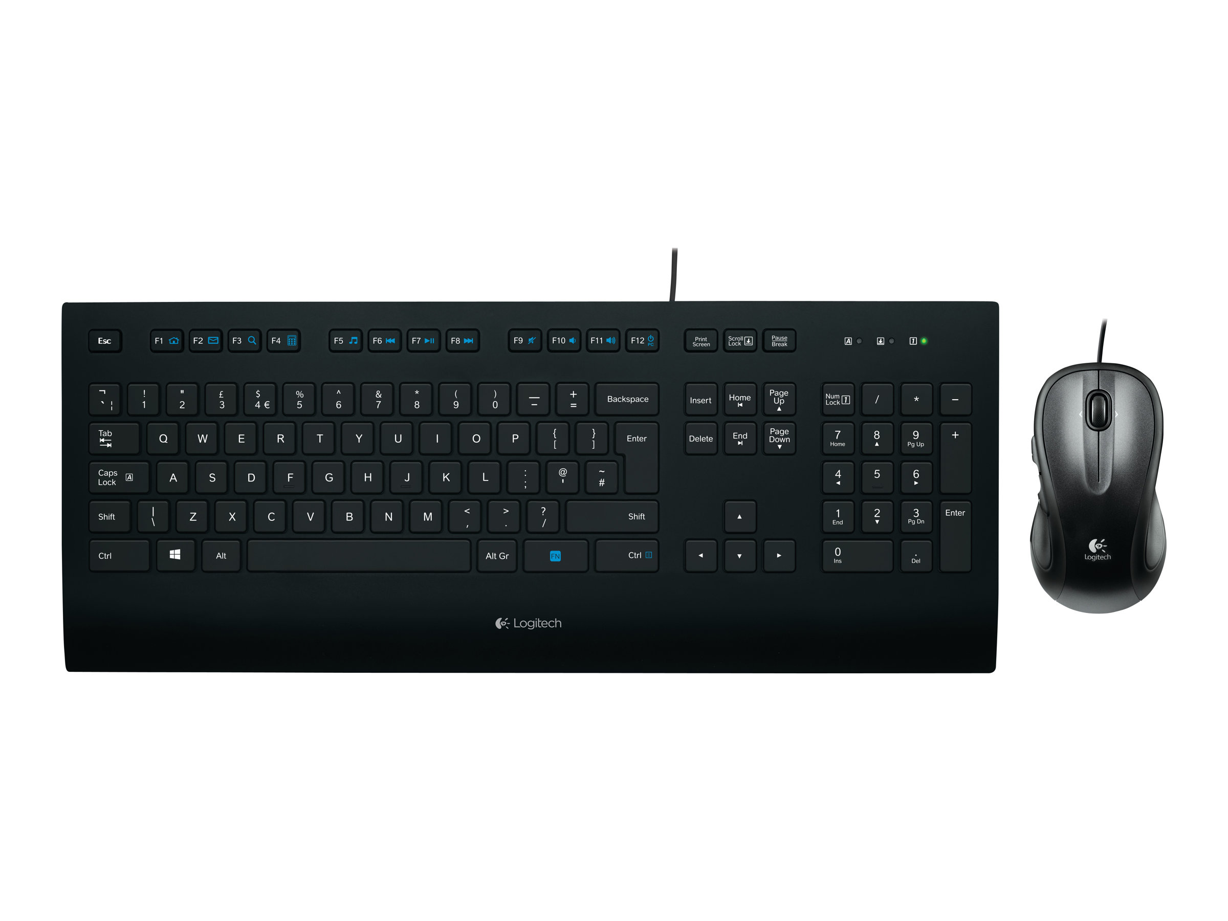 Tastatur Logitech Corded Keyboard K280e USB schwarz