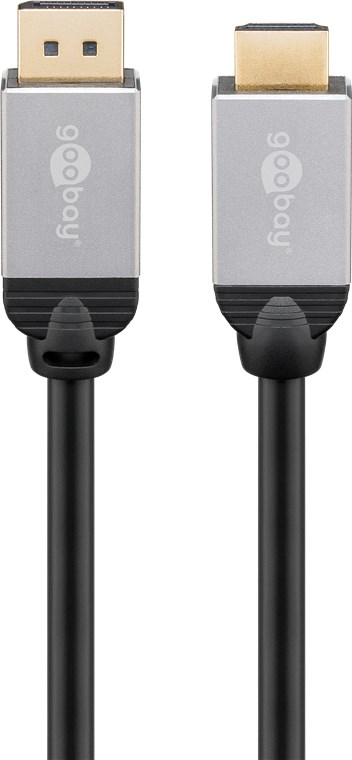 DisplayPort-Kabel Goobay Plus DP-m/HDMI-A-m 5,0m DP1.2