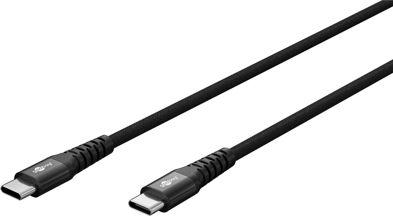 USB-Kabel Goobay USB2.0 Textil Type-C m/m 1,0m 60W