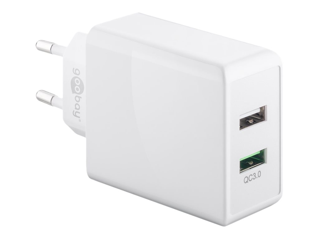 Netzgerät Goobay USB weiß 5VDC max.4A (2x2A) 2xUSB-A