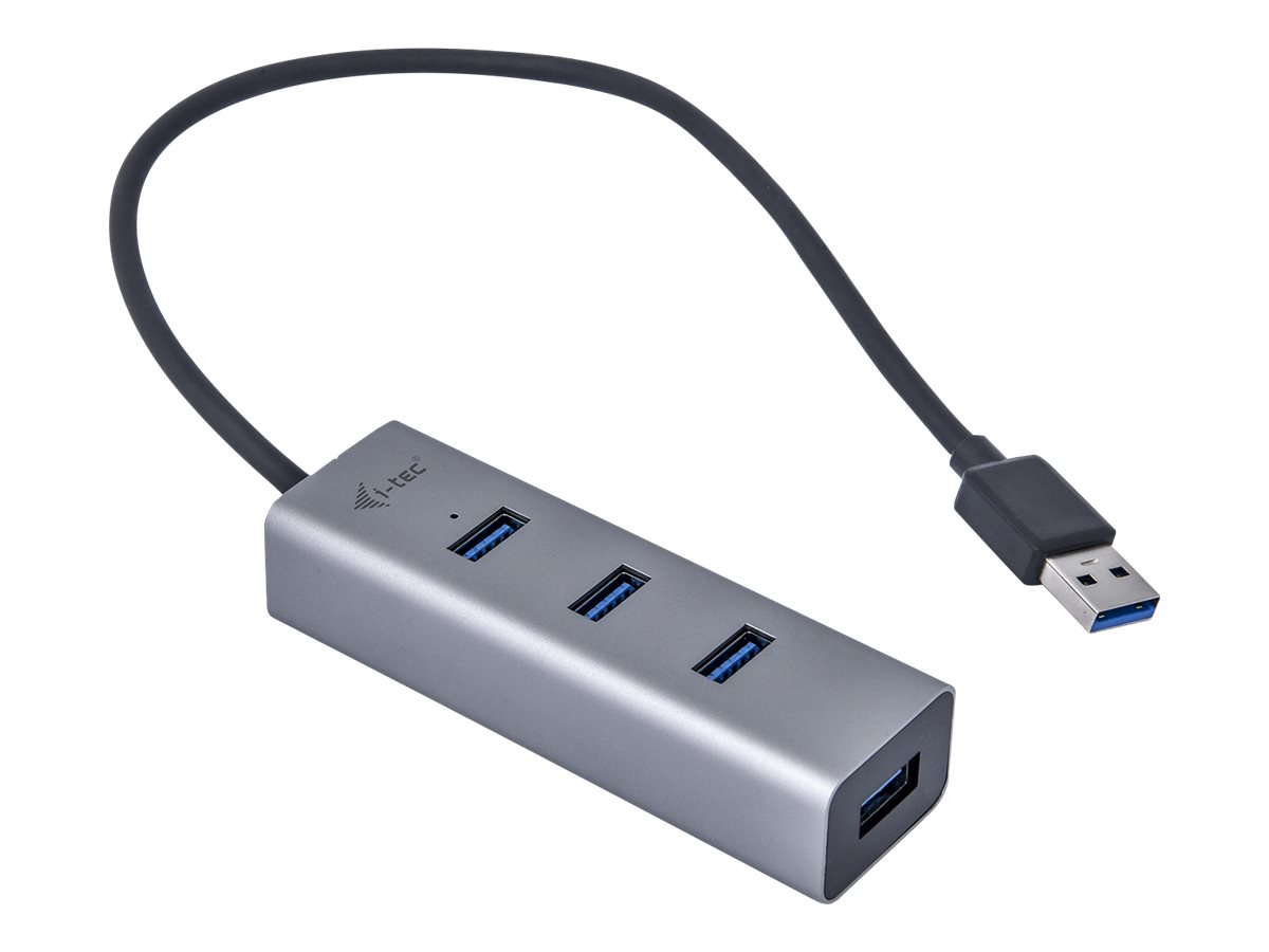 USB-Hub i-tec Metal 4-Port USB3.0 schwarz