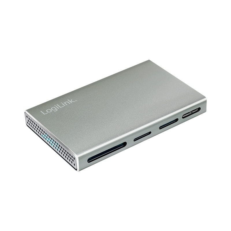 Kartenleser LogiLink 5-in-1 USB3.2 extern silber Metall