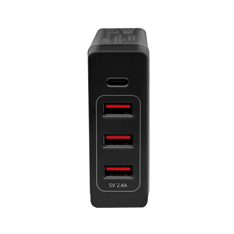 USB-Netzteil LogiLink 1xUSB-C 3xUSB-A 72W PD schwarz