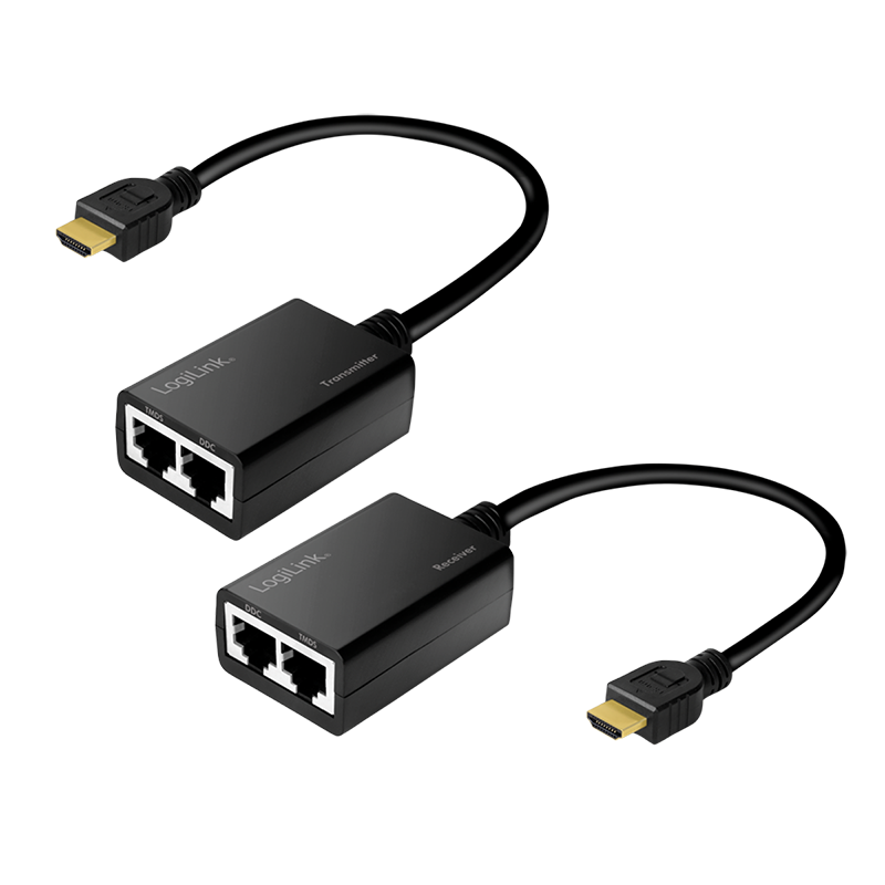Audio/Video-Extender LogiLink HDMI 2xRJ45 Cat5e/Cat6 1080p