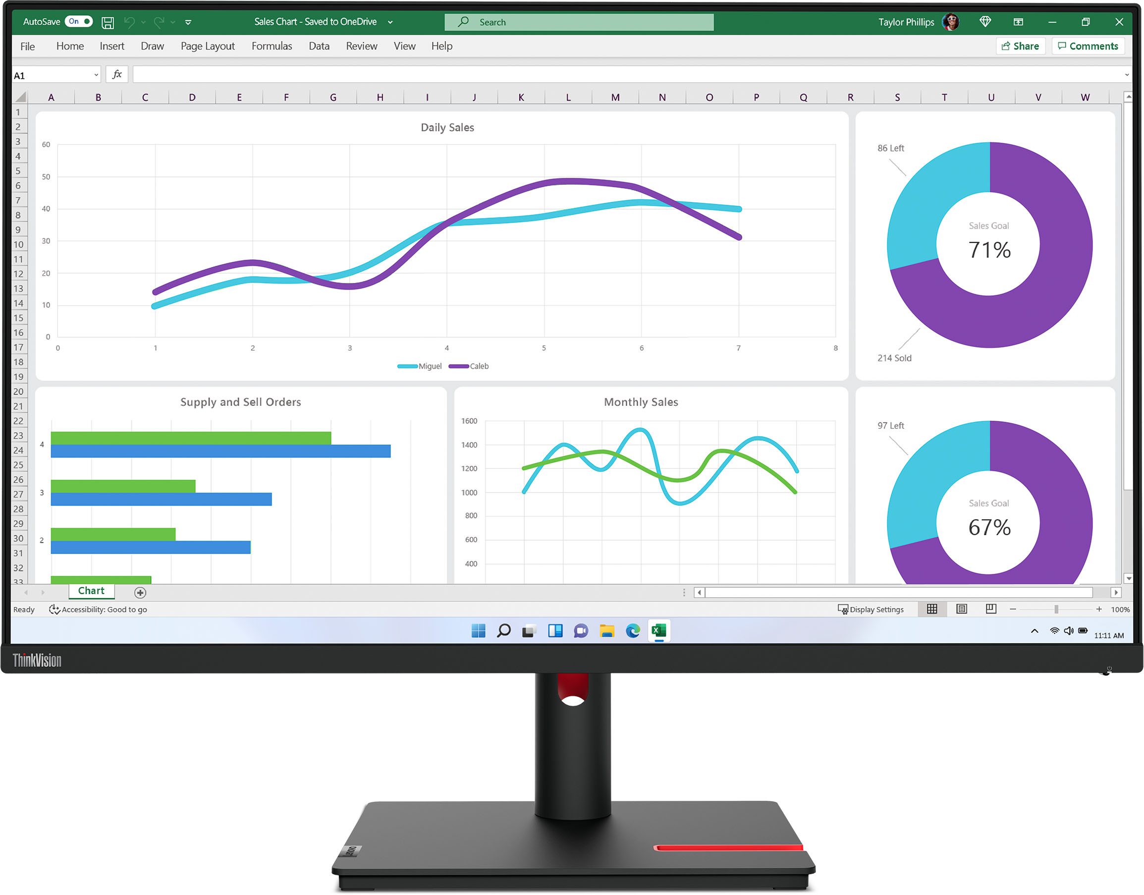 CAMPUS-TFT Lenovo ThinkVision T32h-30 (31,5-Zoll) WQHD IPS