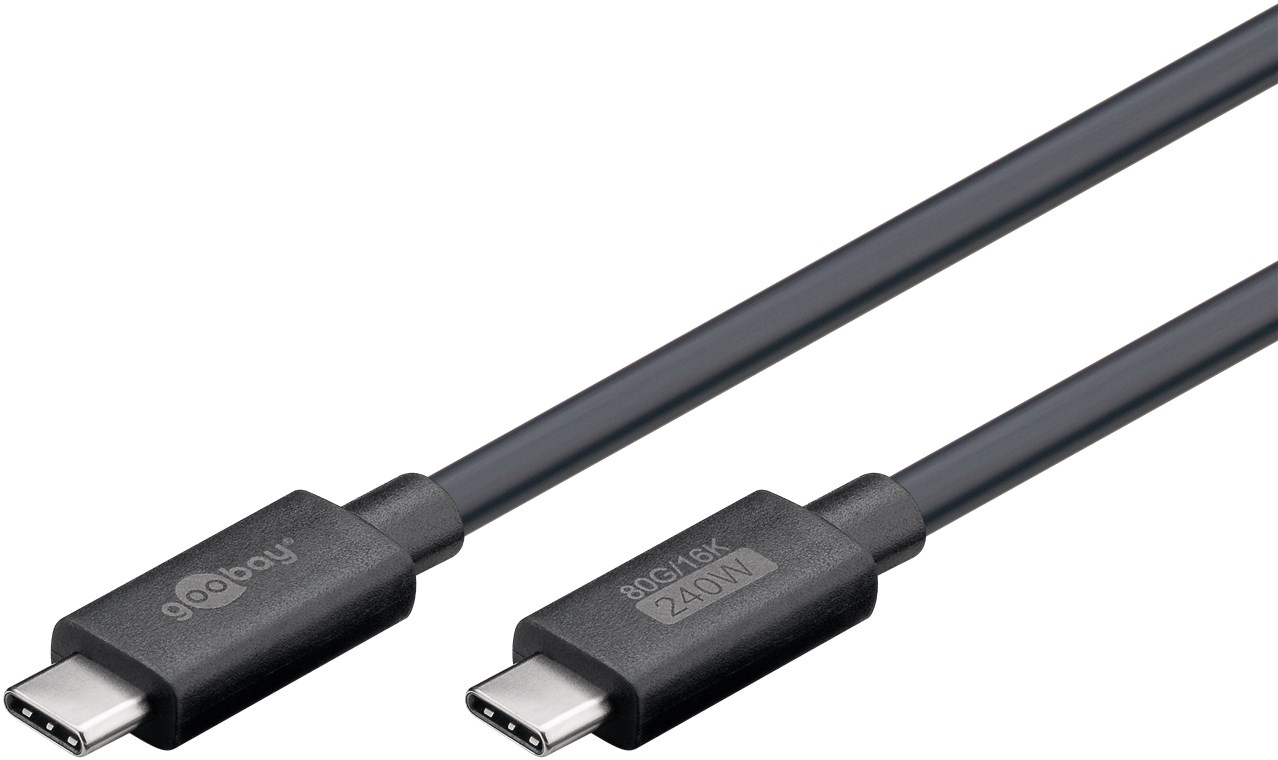 USB-Kabel Goobay USB4 Type-C m/m 1,2m 240W 80GBit/s