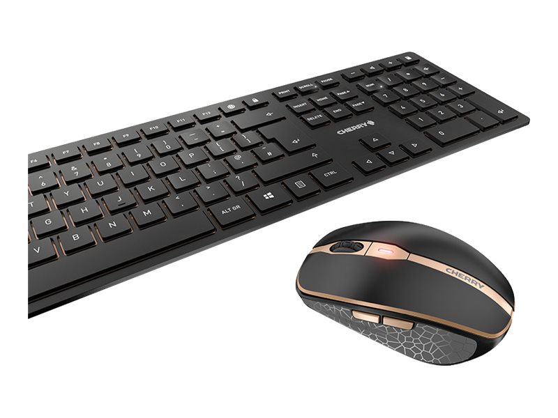 Tastaturset Cherry DW 9100 Wireless BT/USB schwarz/bronze