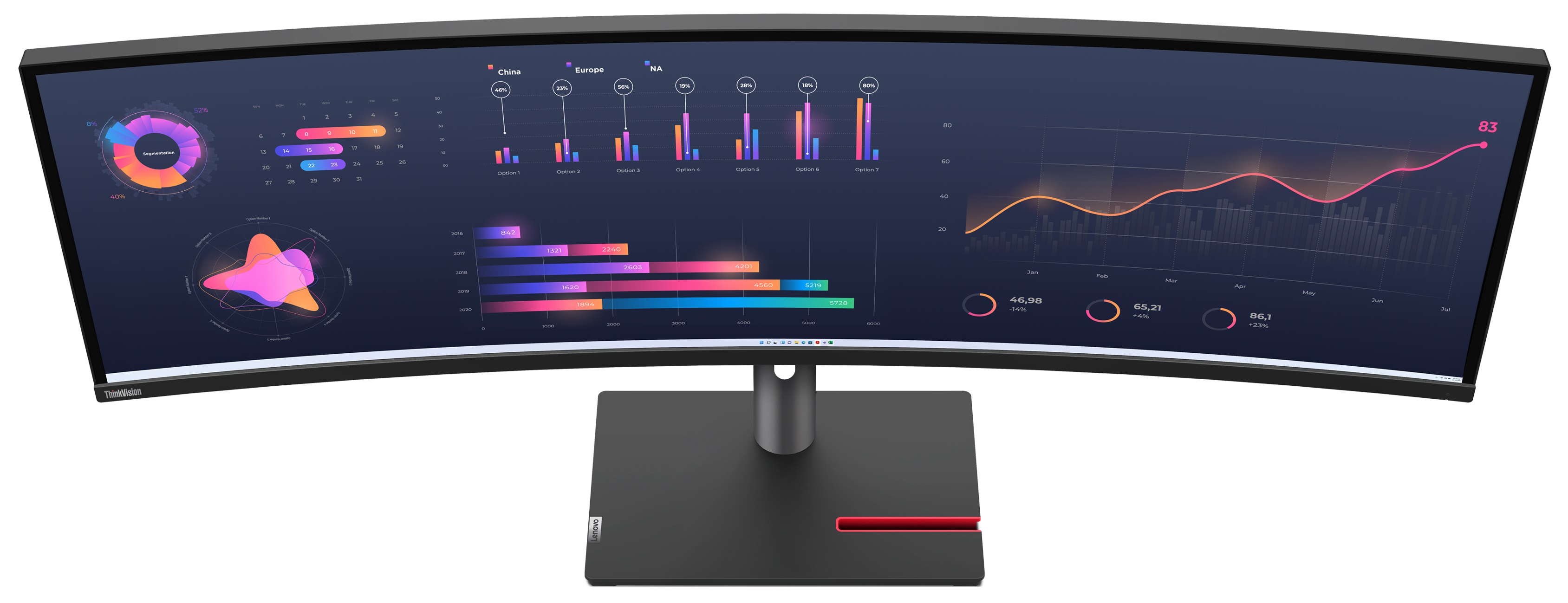 TFT-Monitor Lenovo ThinkVision P49w-30 (49-Zoll) DQHD 5K