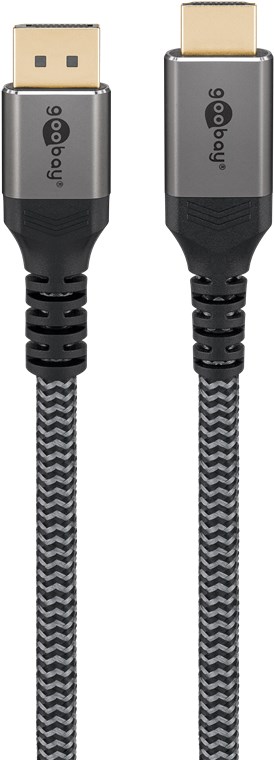 DisplayPort-Kabel Goobay Plus DP-m/HDMI-A-m 5,0m DP1.2