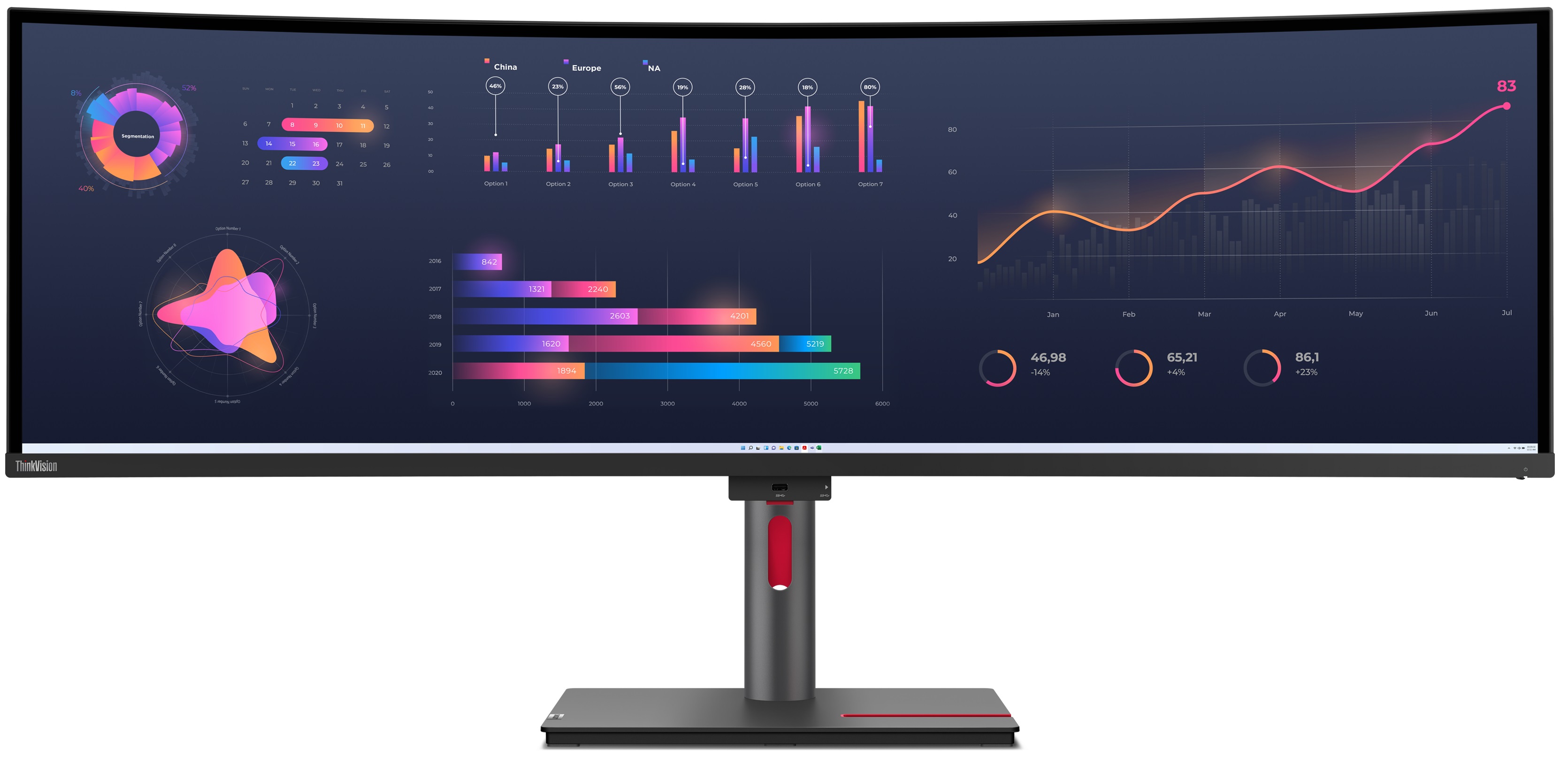 TFT-Monitor Lenovo ThinkVision P49w-30 (49-Zoll) DQHD 5K