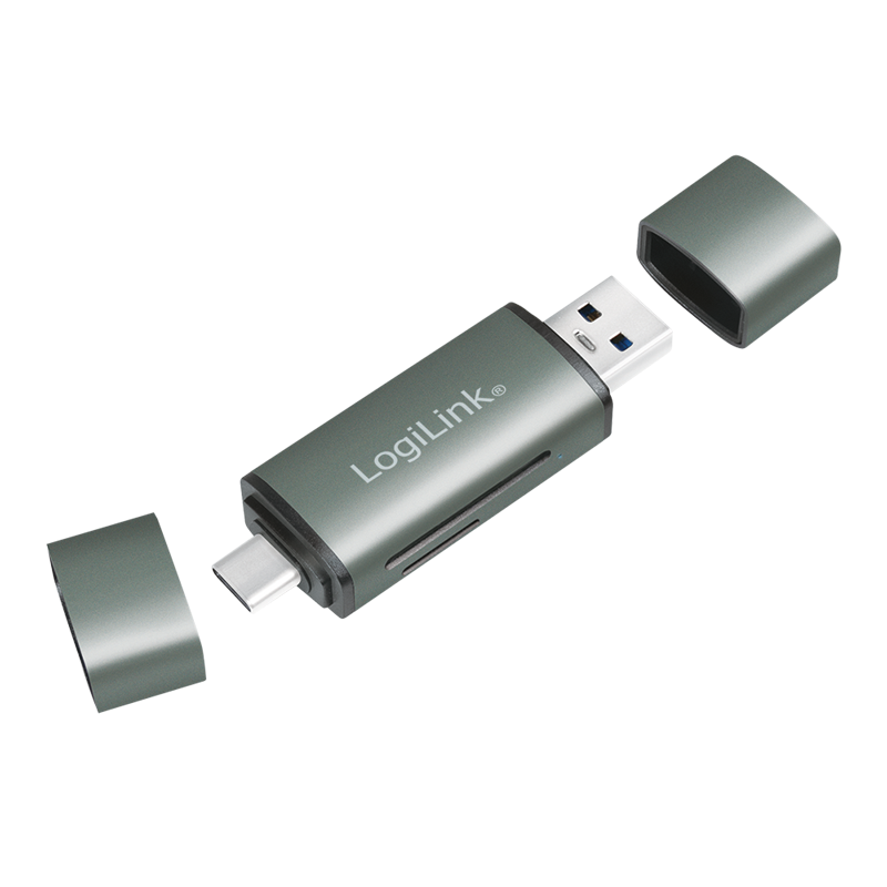 Kartenleser LogiLink USB-Stick USB3.2 microSDHC/XC silber