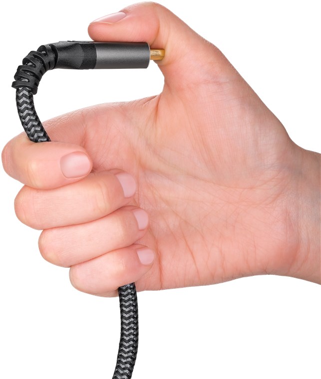 HDMI-Kabel Goobay Plus A-m/m 10m grau Textil