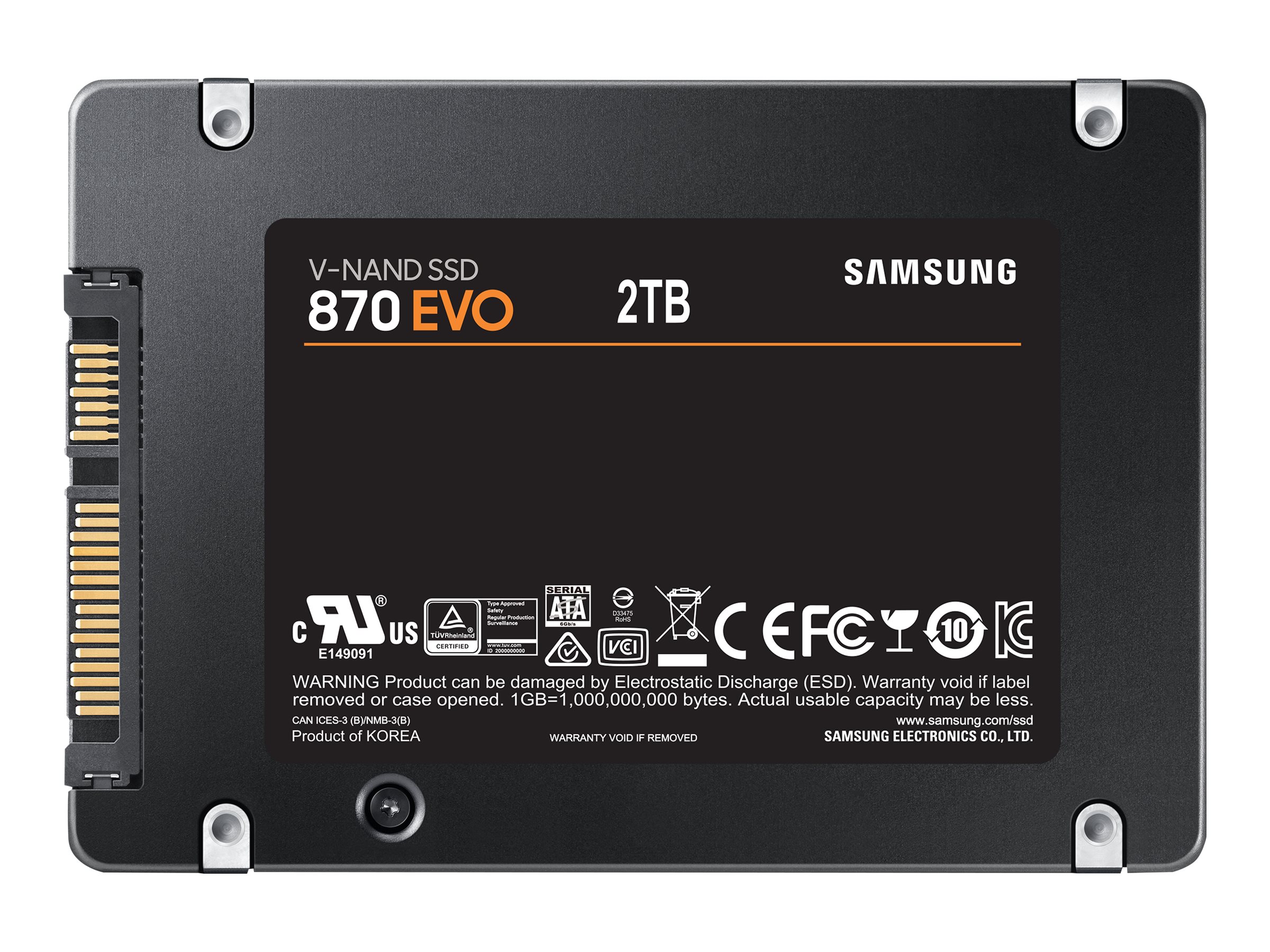 SSD Samsung 870 EVO 2,5-Zoll SATA6Gb/s TLC 2TB