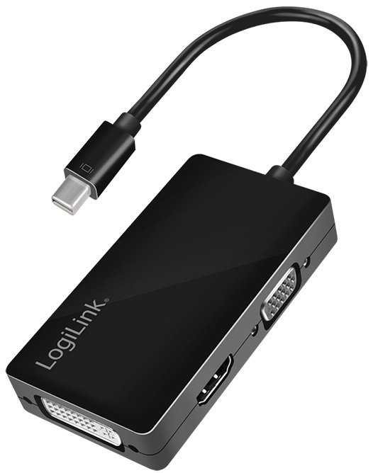 Adapter LogiLink DisplayPort mini-DP-m/VGA-f HDMI-f DVI-f