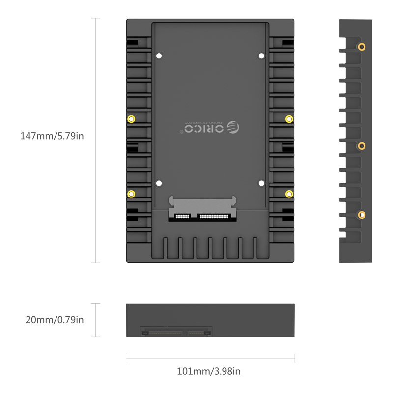 Einbaurahmen Orico SSD Einbaukit 1x2,5 in 1x3,5-Zoll