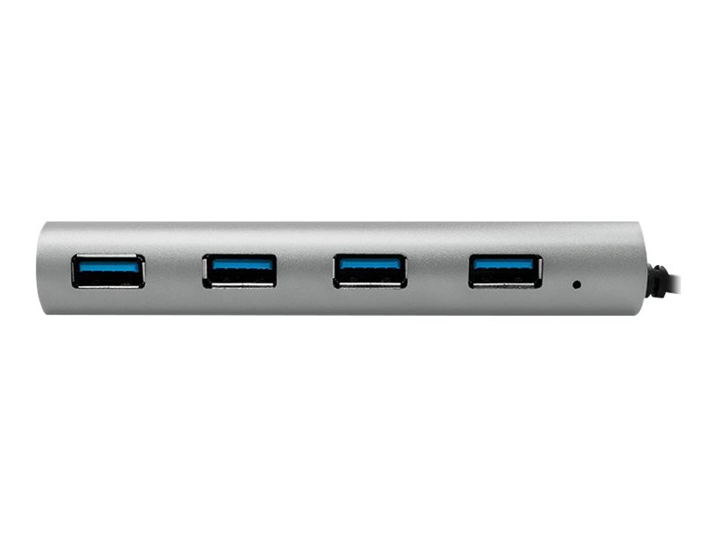 USB-Hub LogiLink USB Type-C 4-Port USB3.0 silber Metall