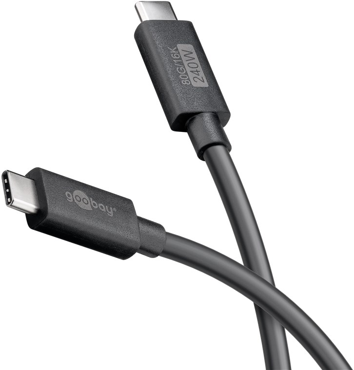 USB-Kabel Goobay USB4 Type-C m/m 1,2m 240W 80GBit/s