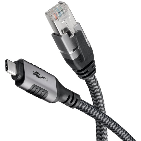 Netzwerkkabel Goobay USB3.1 Type-C auf RJ45 Cat6 1,5m