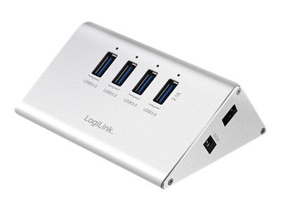 USB-Hub LogiLink 4-Port USB3.0 silber