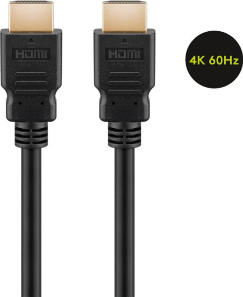 HDMI-Kabel Goobay A-m/m 1,0m schwarz vergoldete Stecker