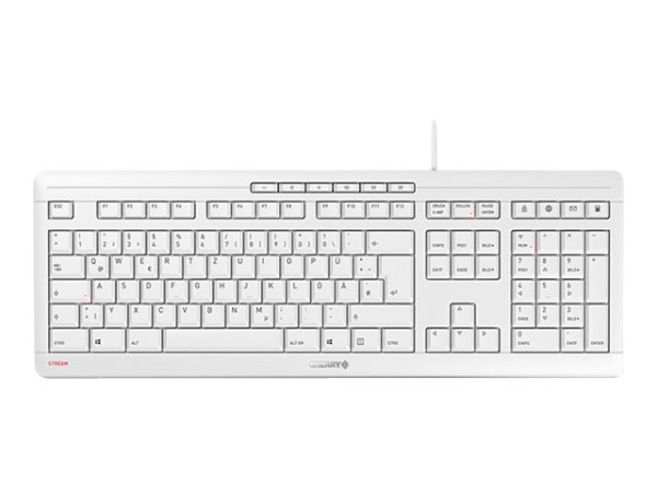 Tastatur Cherry Stream USB weiß/grau