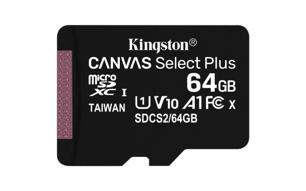 microSDXC-Card Kingston Canvas Select Plus 64GB Class10