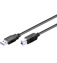 USB-Kabel Goobay USB3.2 Gen1 A-m/B-m 3,0m schwarz