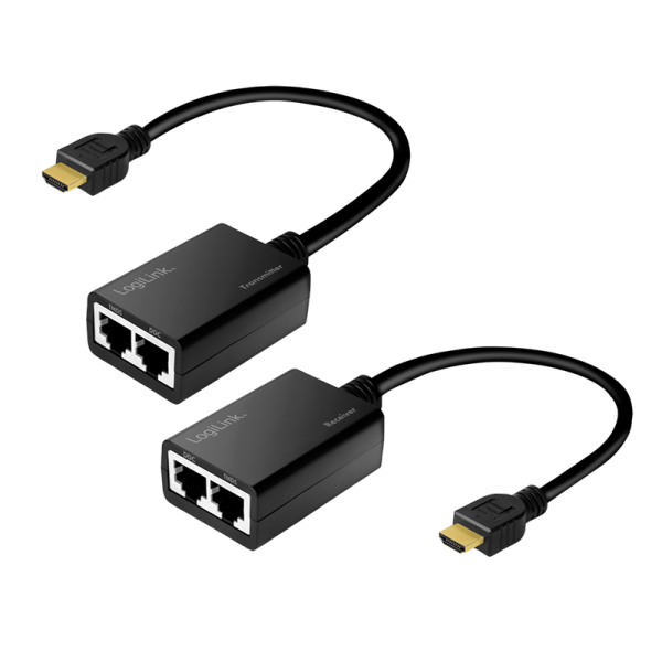 Audio/Video-Extender LogiLink HDMI 2xRJ45 Cat5e/Cat6 1080p