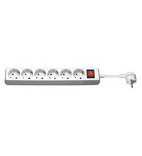 Steckdosenleiste LogiLink weiß 6xSchutzko 1,4m-Kabel Schalter