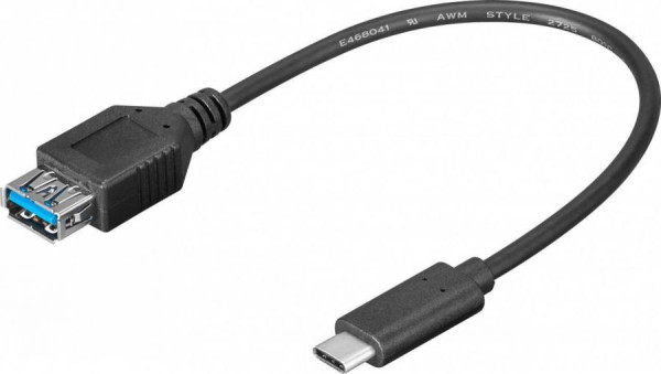 USB-Adapter Goobay OTG USB3.2 Gen1 Type-C-m/A-f 0,2m