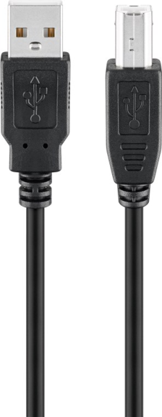 USB-Kabel Goobay USB2.0 A-m/B-m 5,0m schwarz