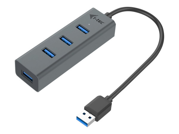 USB-Hub i-tec Metal 4-Port USB3.0 schwarz