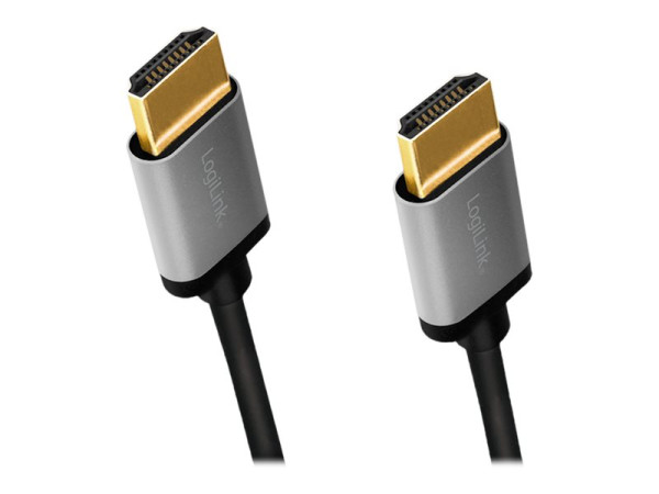 HDMI-Kabel LogiLink A-m/m 3,0m Premium Alu schwarz/grau