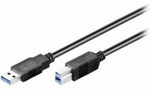 USB-Kabel Goobay USB3.2 Gen1 A-m/B-m 1,8m schwarz