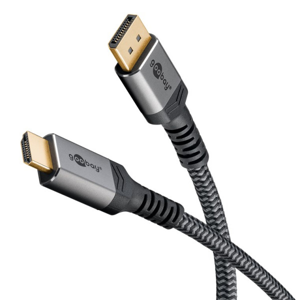 DisplayPort-Kabel Goobay Plus DP-m/HDMI-A-m 5,0m DP1.2